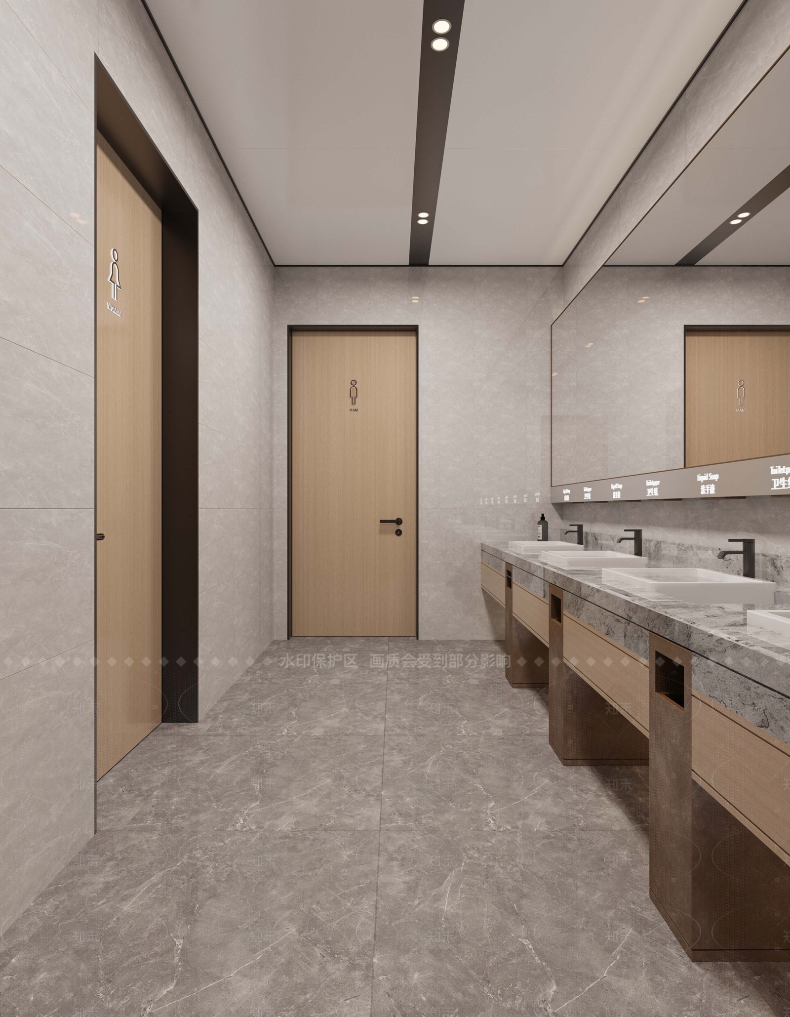 现代公共卫生间3D模型下载【ID:1208057798】