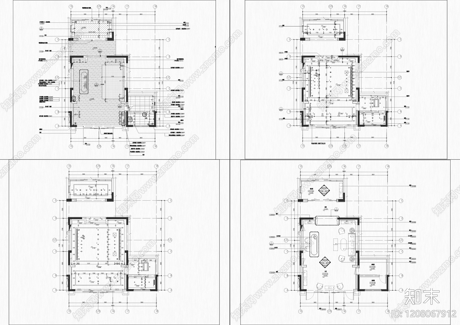 现代养老院cad施工图下载【ID:1208067912】