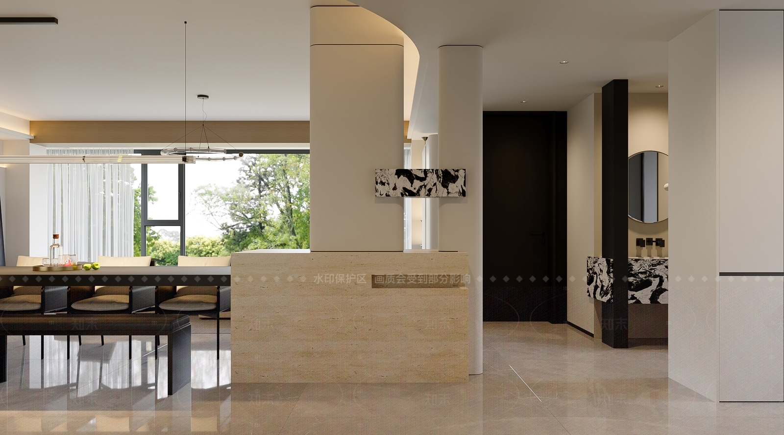 现代家居客厅3D模型下载【ID:1208064302】