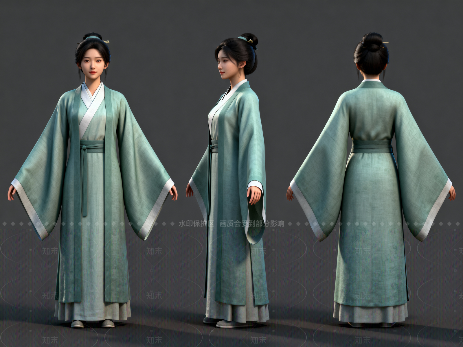 女人SU模型下载【ID:1208080019】