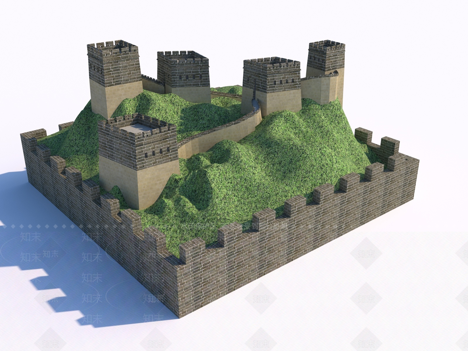 新中式中式景观雕塑3D模型下载【ID:1208083055】