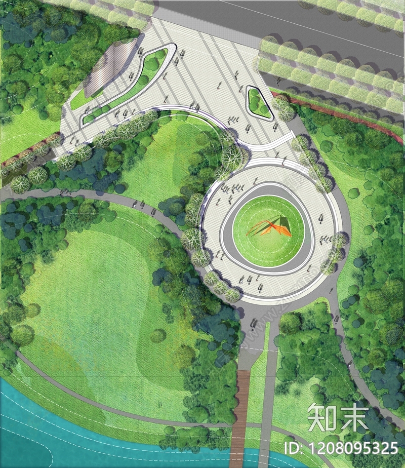 公园彩平图设计素材精品下载_知末网