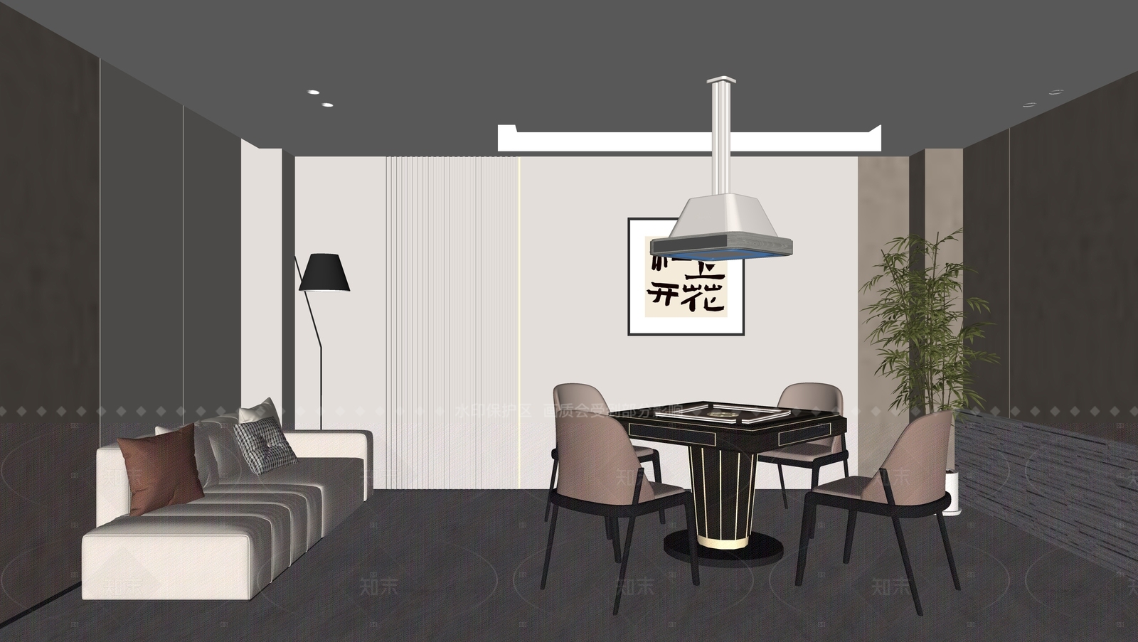 现代其他娱乐室SU模型下载【ID:1208097886】