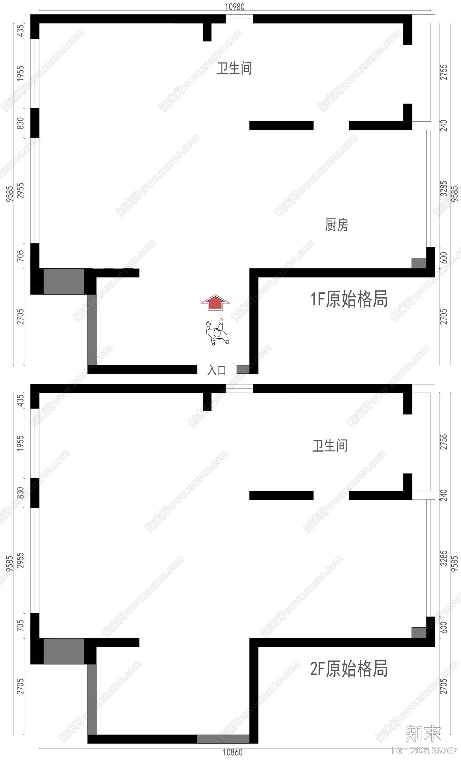 别墅cad施工图下载【ID:1208136767】