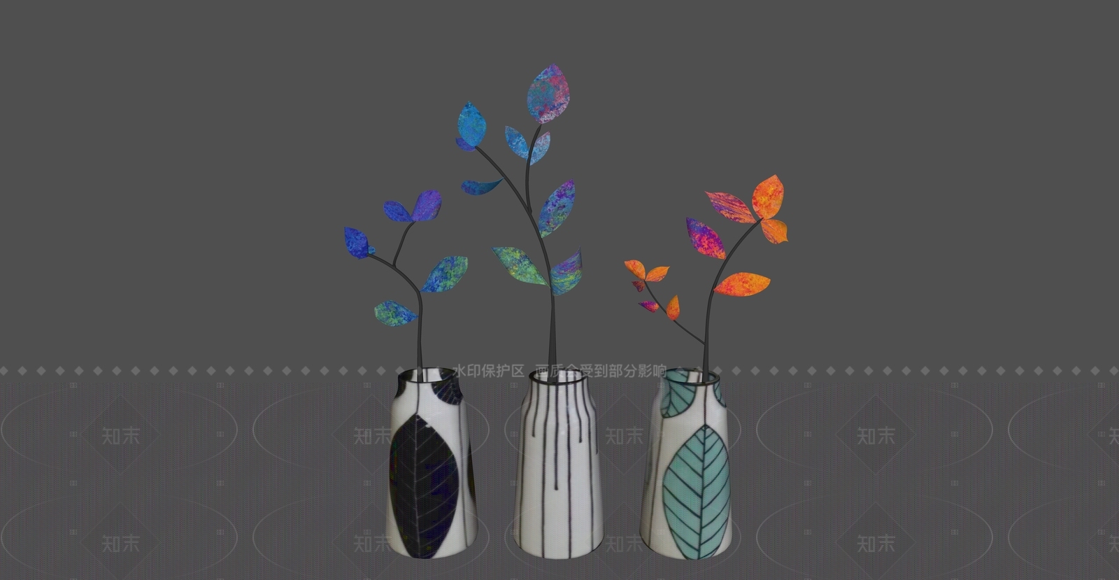 现代花瓶SU模型下载【ID:1208266842】