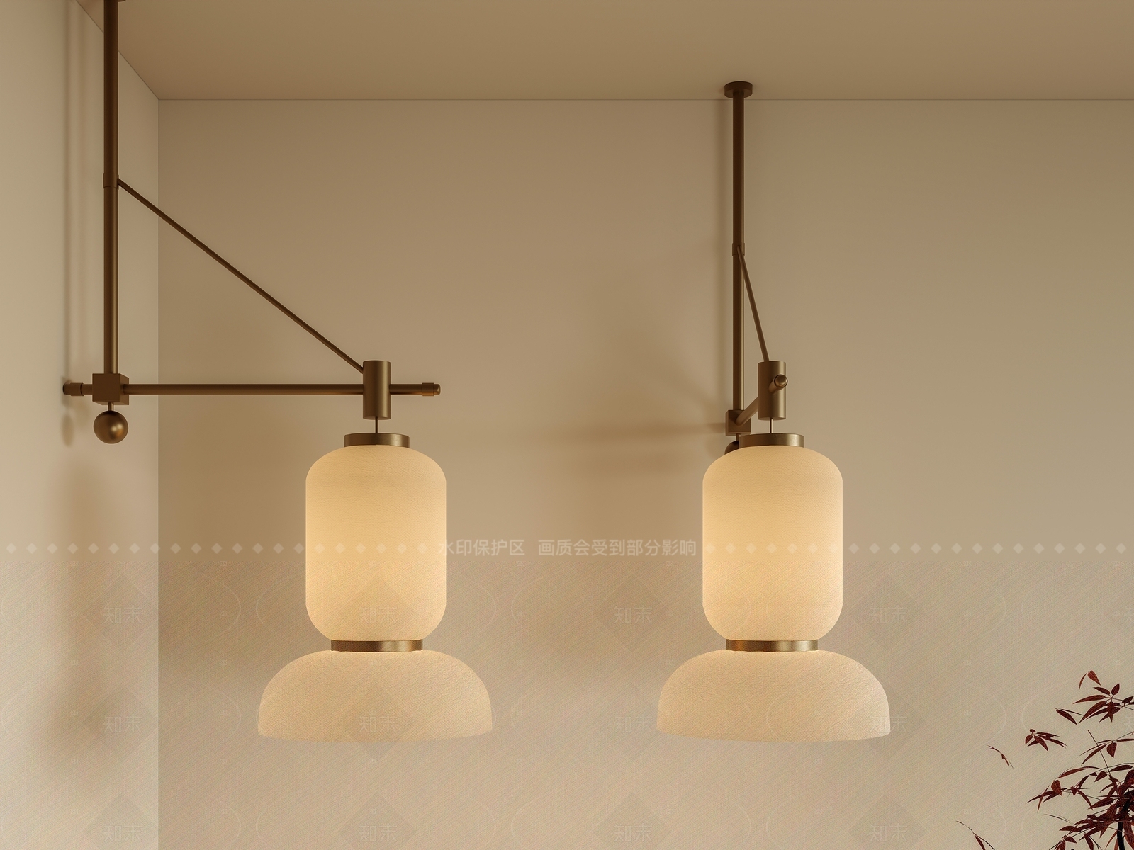 新中式日式餐厅吊灯3D模型下载【ID:1208268709】