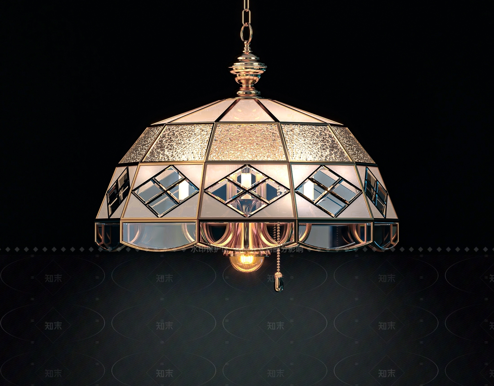 美式餐厅吊灯3D模型下载【ID:1208269322】