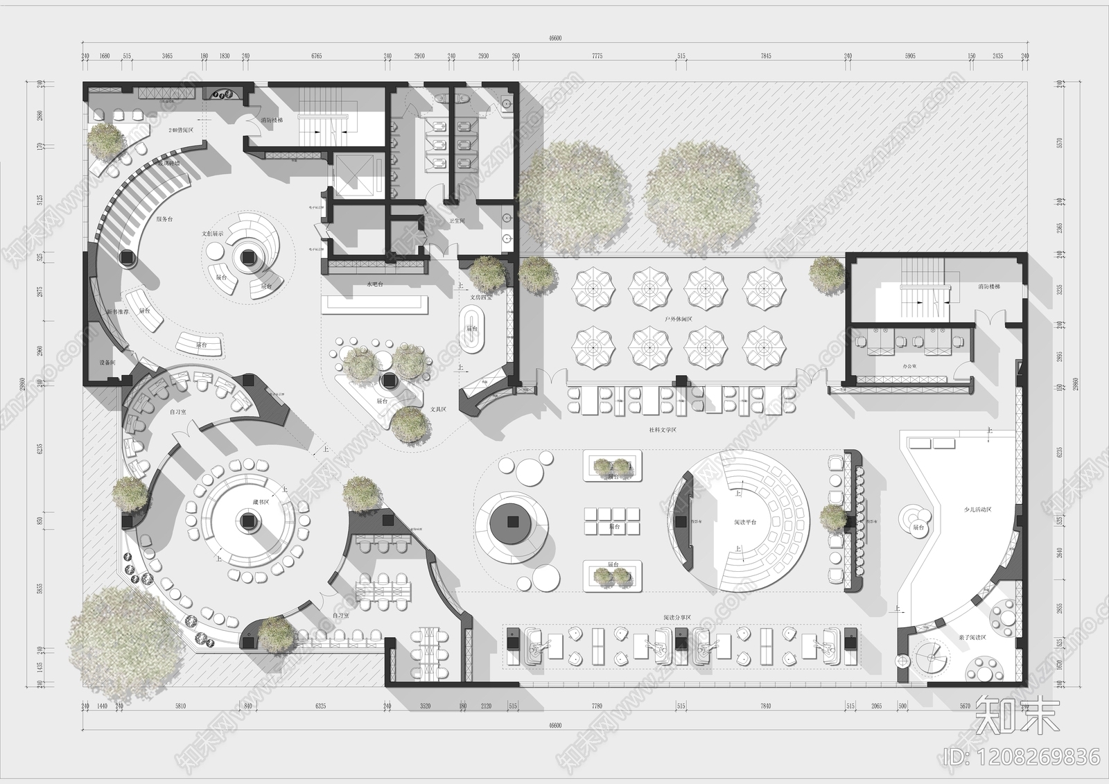 现代原木活动中心施工图下载【ID:1208269836】