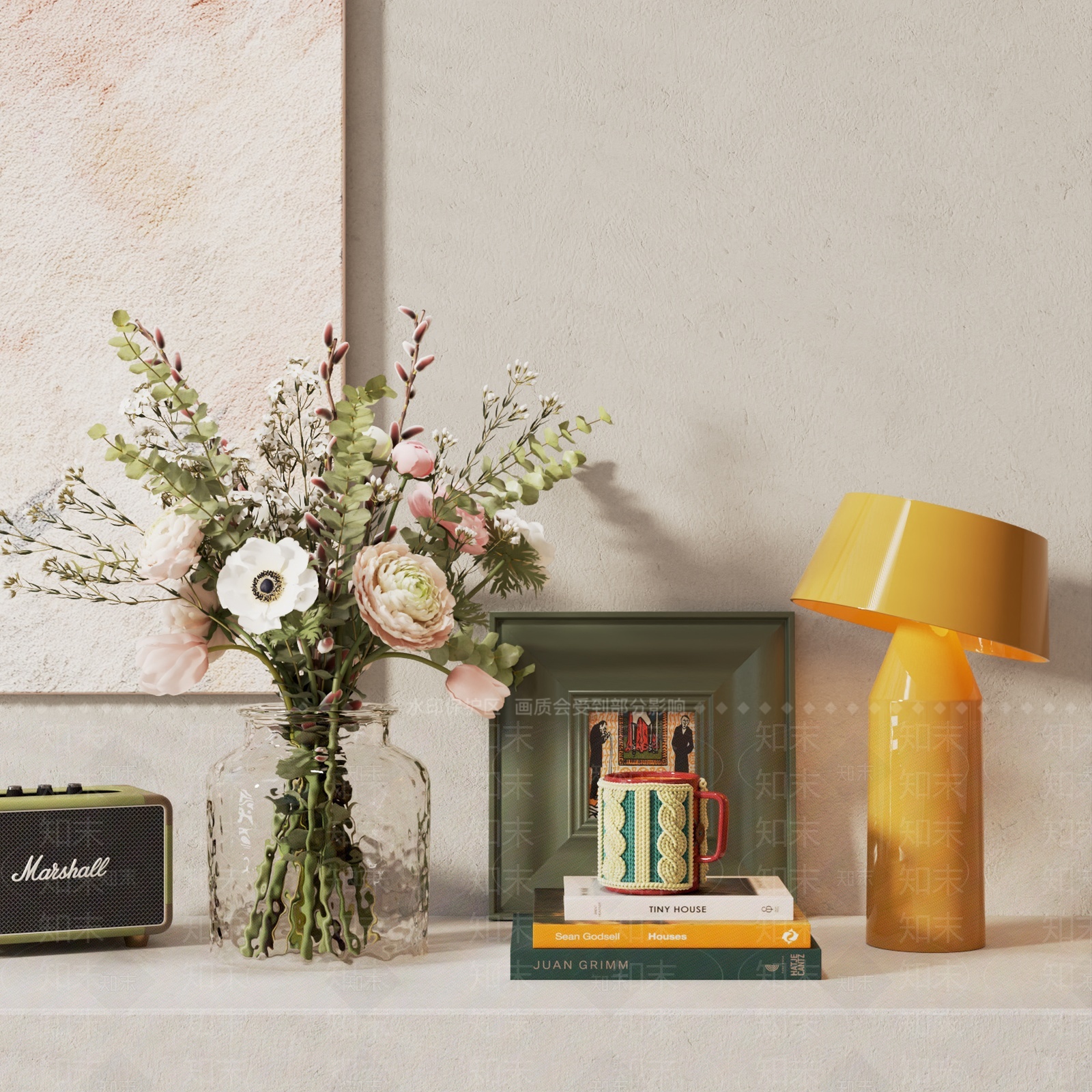 现代装饰摆件组合3D模型下载【ID:1208273384】