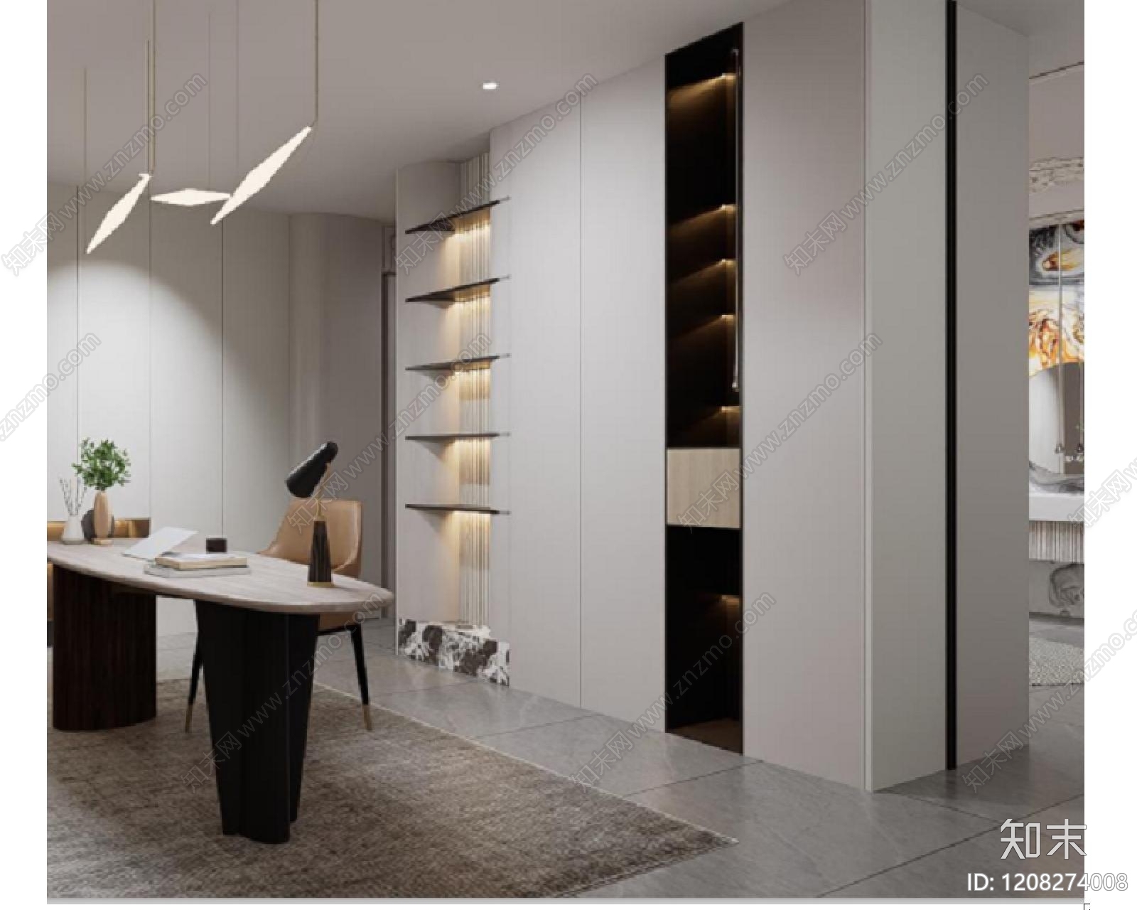 极简玄关cad施工图下载【ID:1208274008】