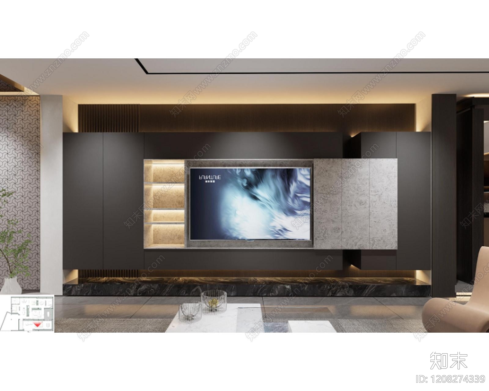 极简客餐厅cad施工图下载【ID:1208274339】