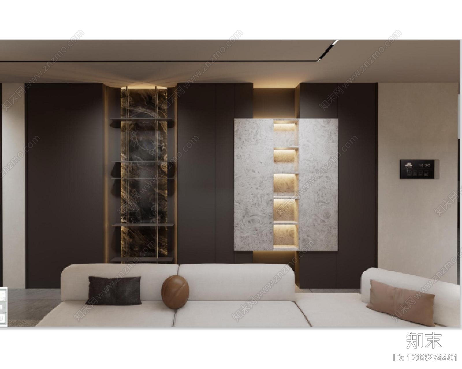 极简书房施工图下载【ID:1208274401】