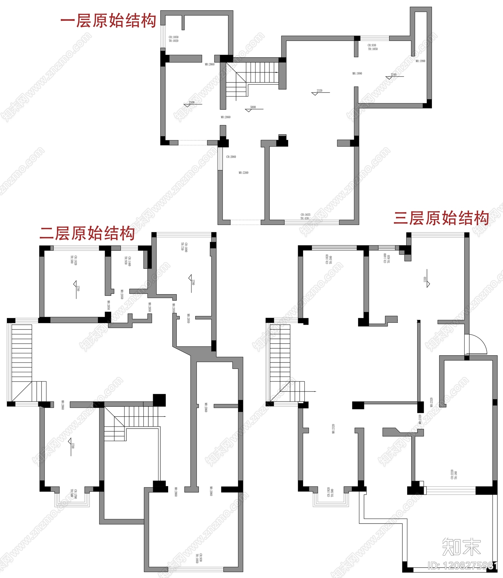 别墅cad施工图下载【ID:1208275981】