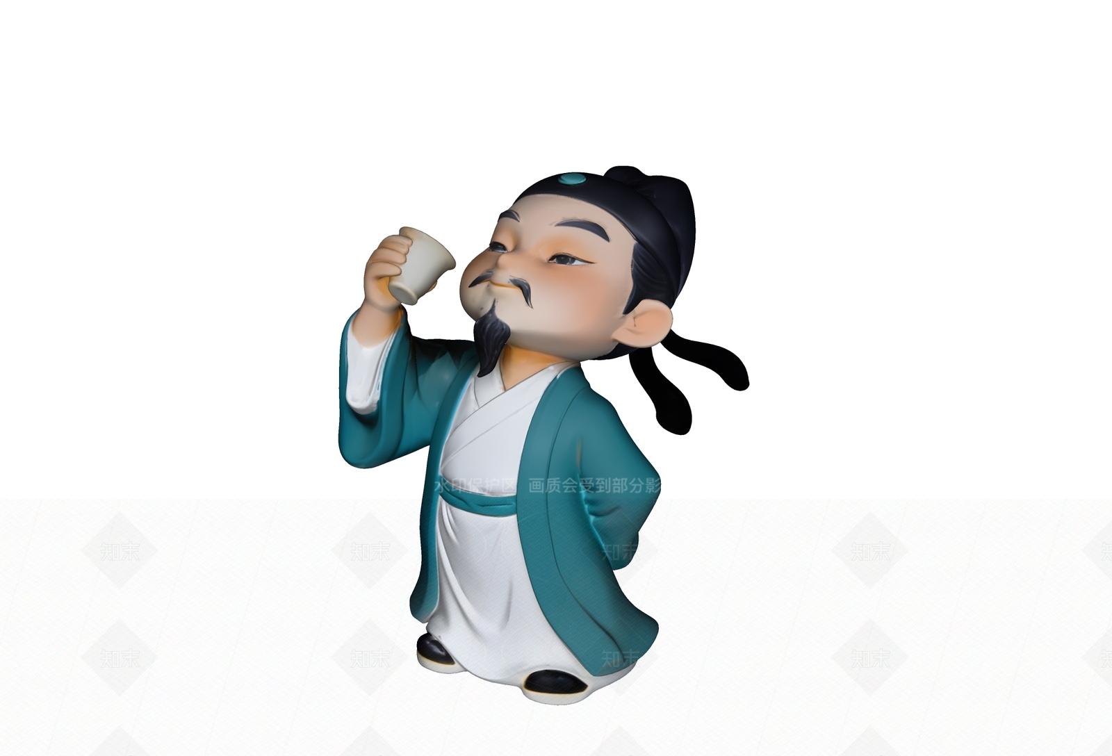 现代新中式雕塑SU模型下载【ID:1208279758】