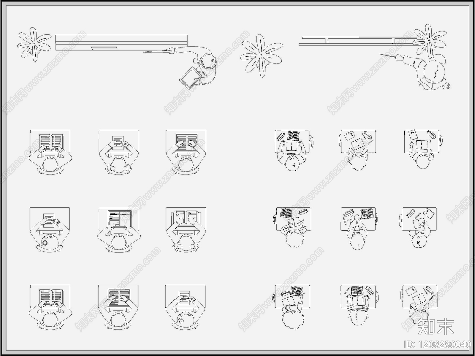 现代中式教室施工图下载【ID:1208280040】