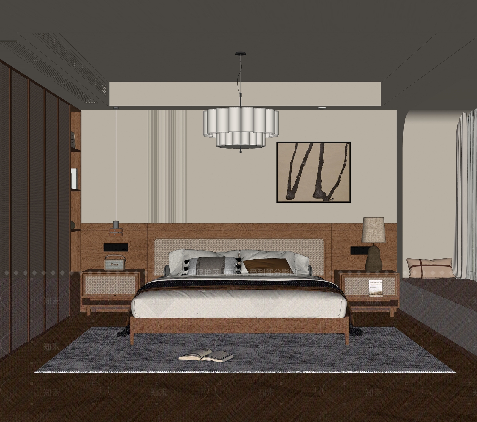 现代家居卧室SU模型下载【ID:1208280067】