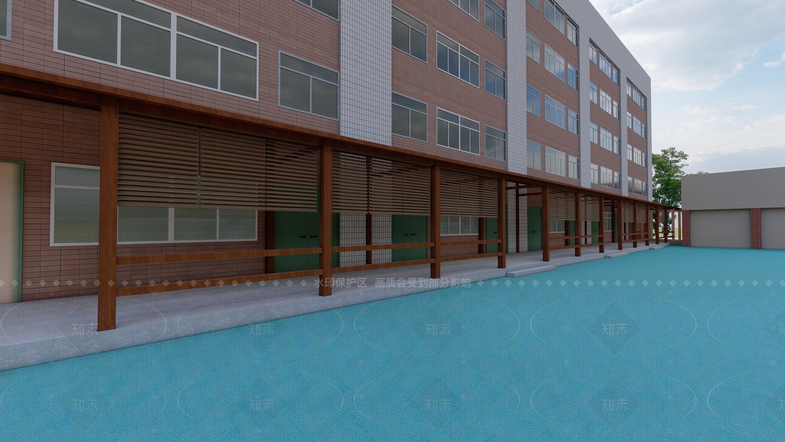 新中式连廊SU模型下载【ID:1208283597】