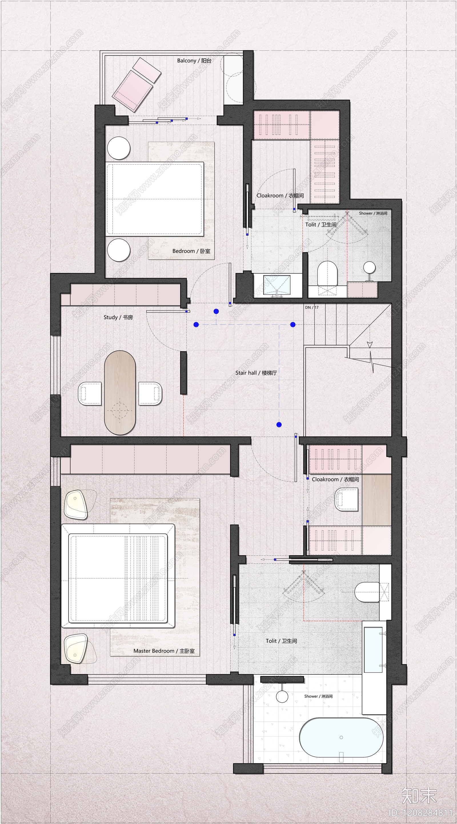别墅cad施工图下载【ID:1208284811】