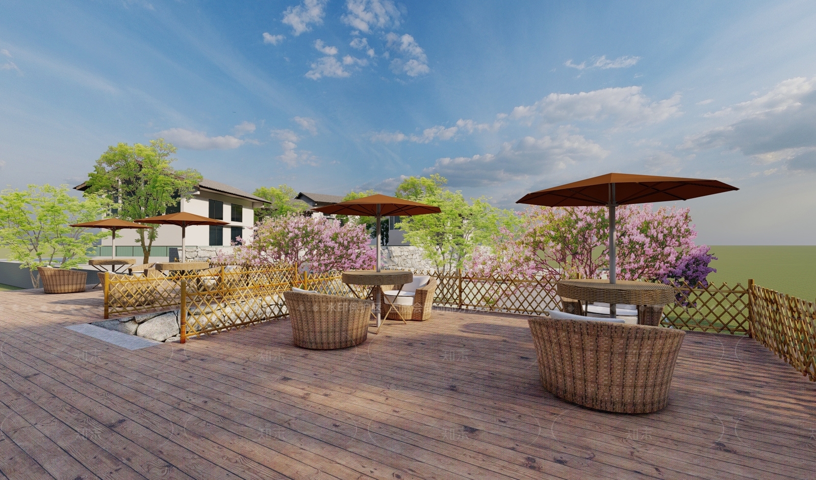 新中式庭院小品SU模型下载【ID:1208286092】