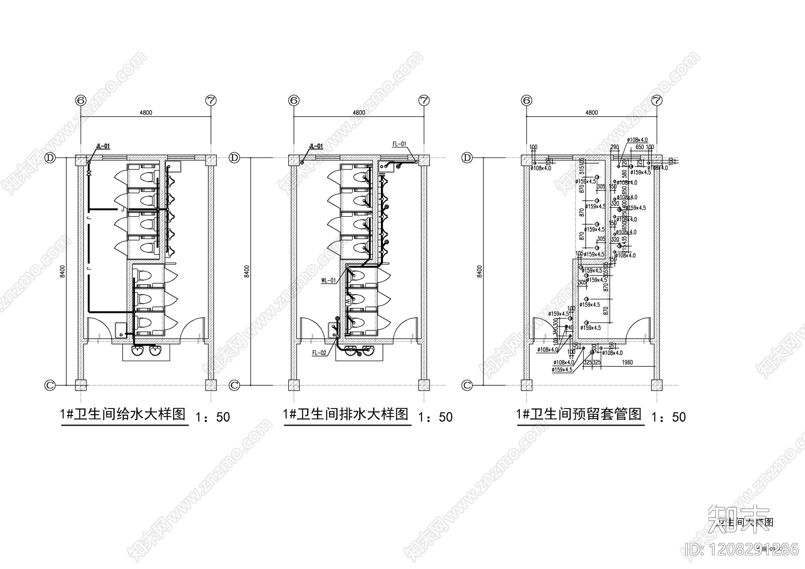 给水系统cad施工图下载【ID:1208291286】