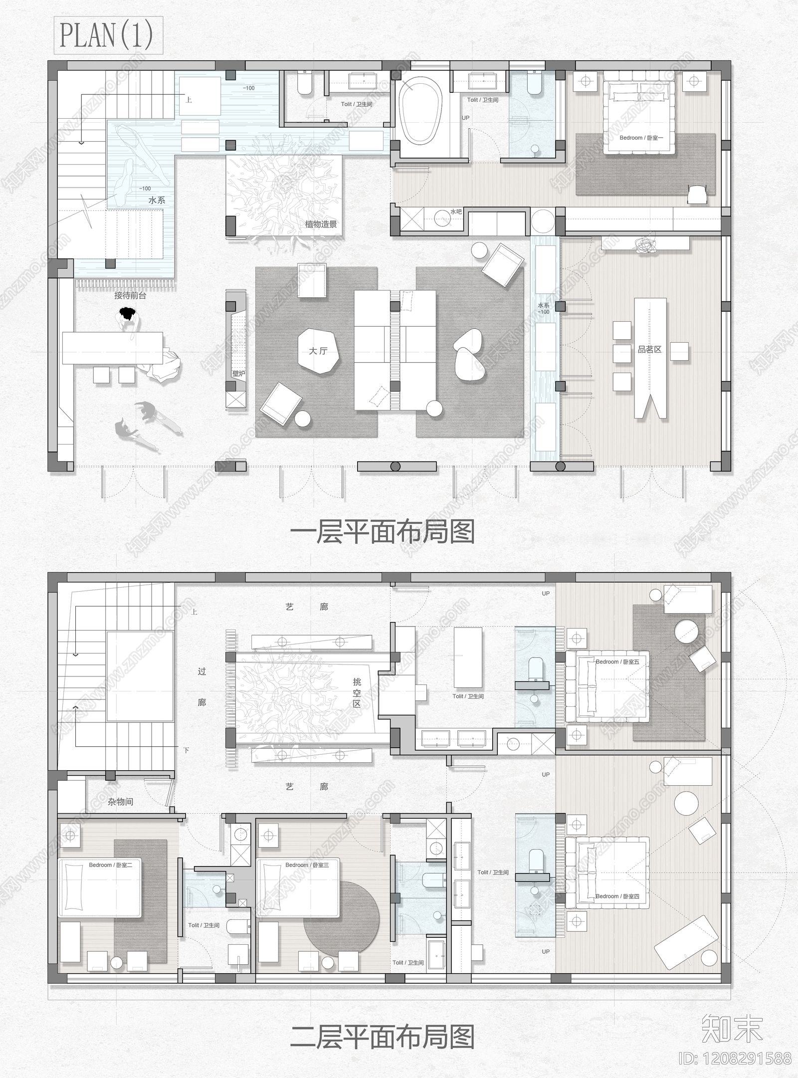 别墅cad施工图下载【ID:1208291588】