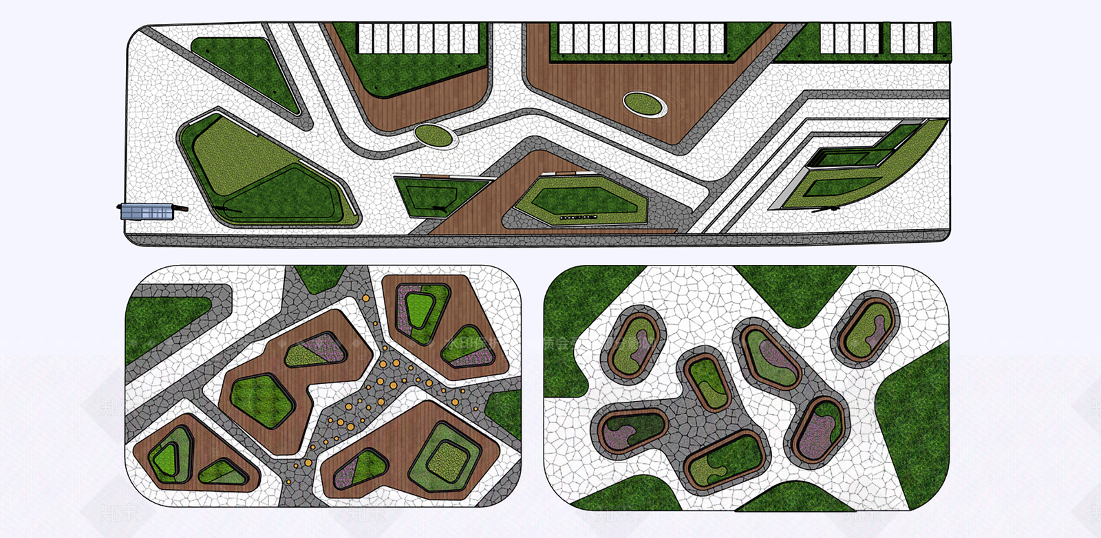 现代口袋公园SU模型下载【ID:1208292320】