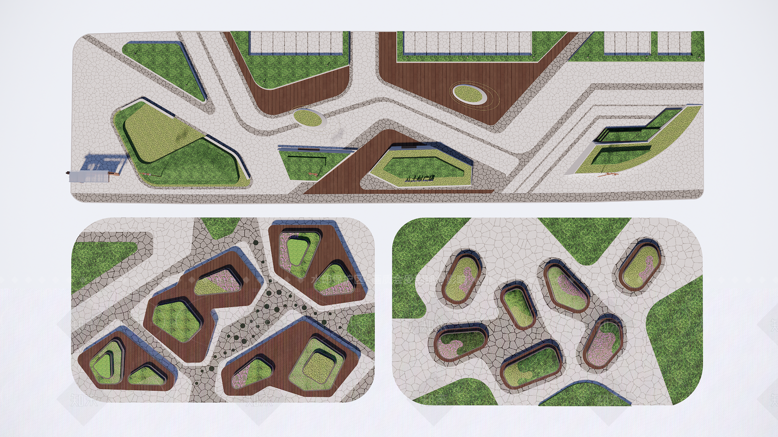 现代口袋公园SU模型下载【ID:1208292320】