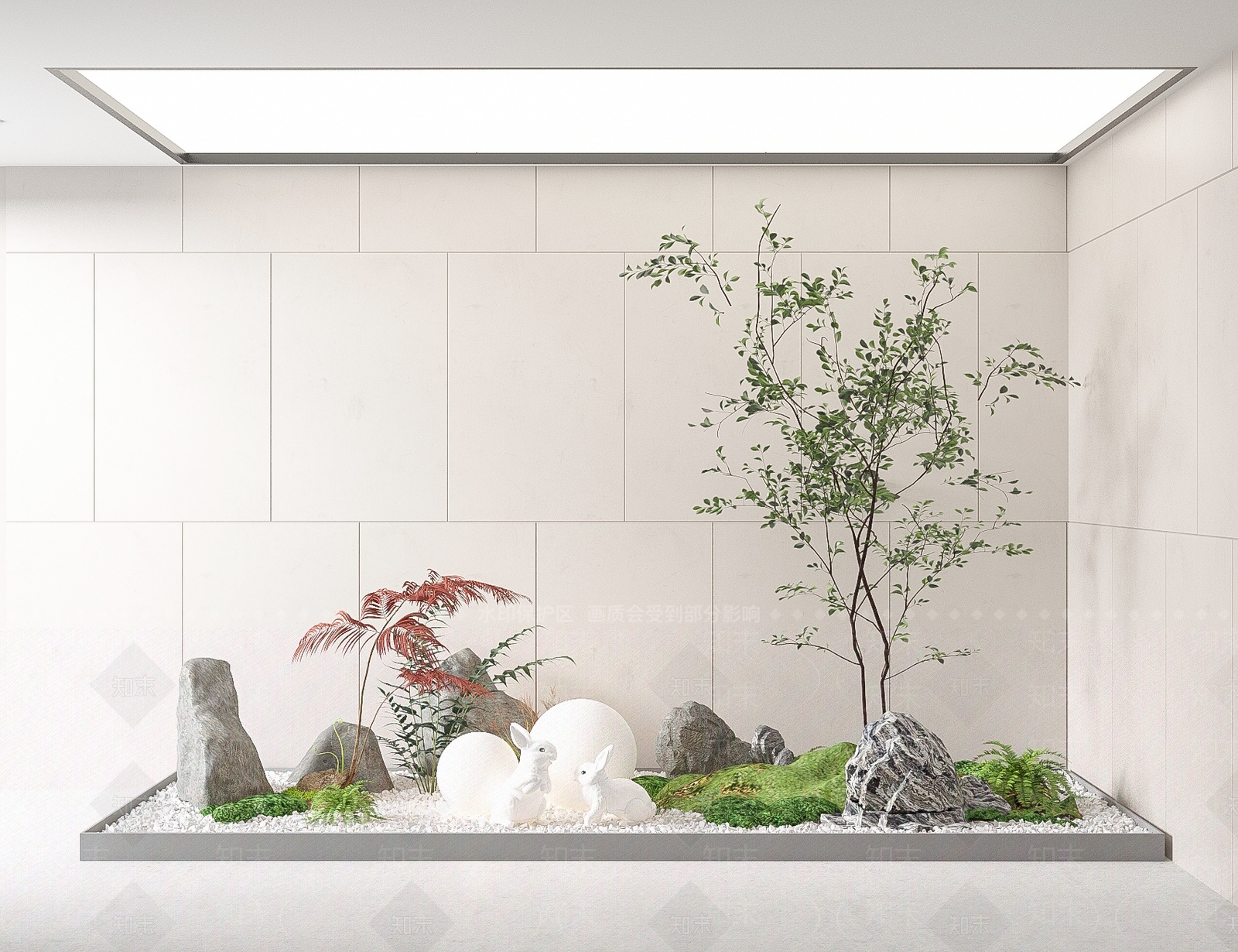 现代室内景观SU模型草图