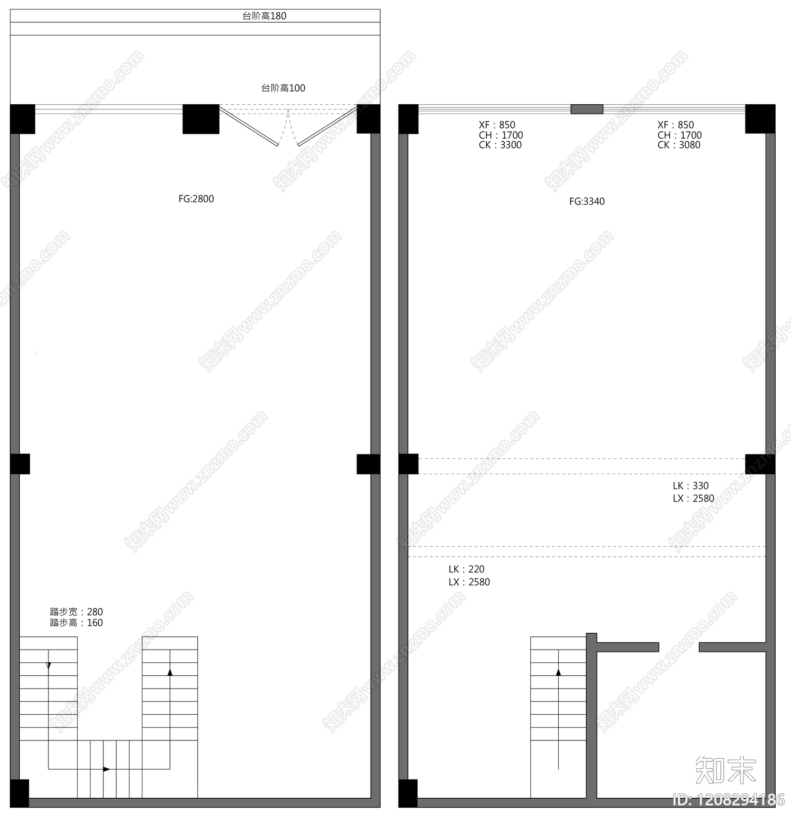 现代服装店cad施工图下载【ID:1208294186】