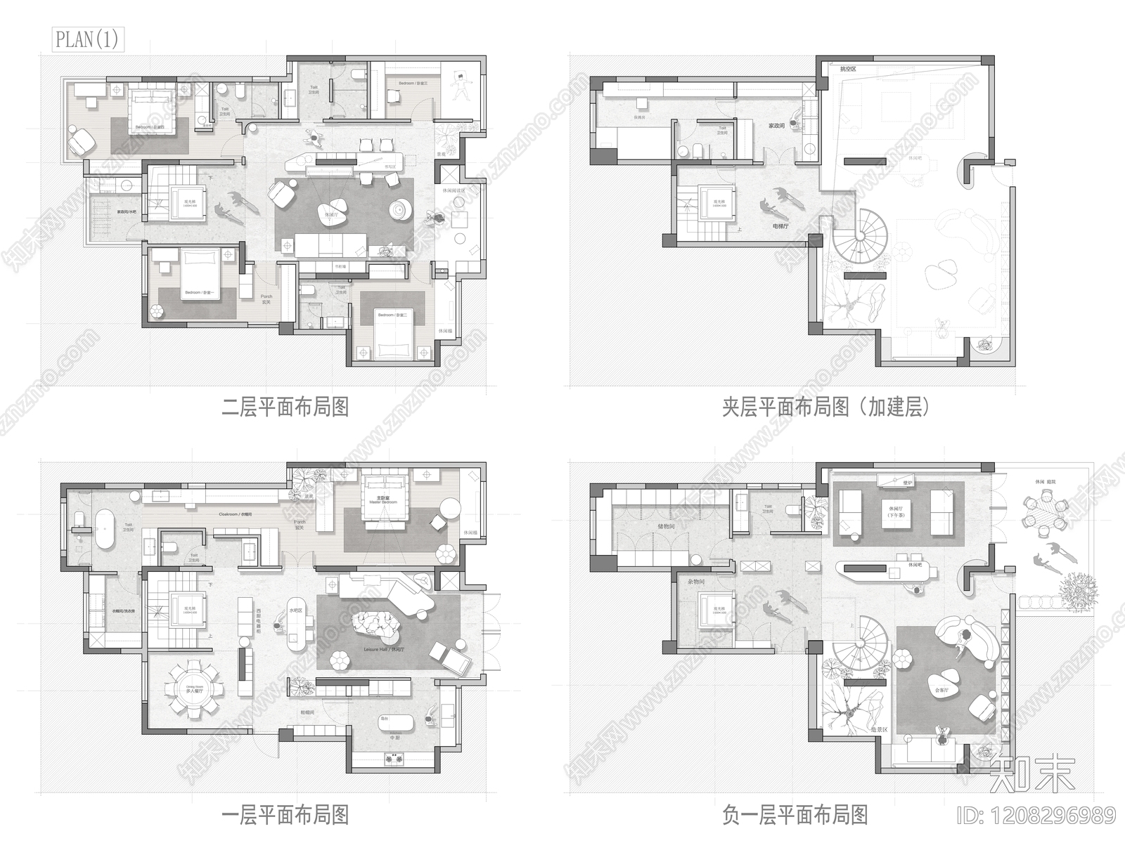 别墅cad施工图下载【ID:1208296989】