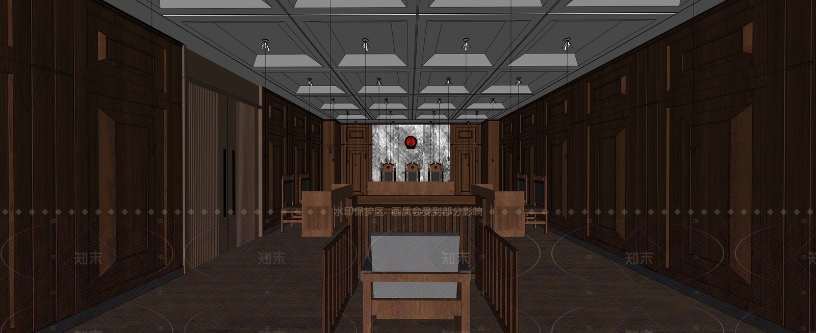 现代其他公共空间SU模型下载【ID:1208297318】