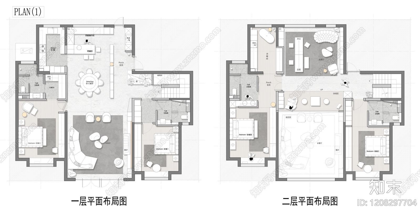 别墅施工图下载【ID:1208297704】