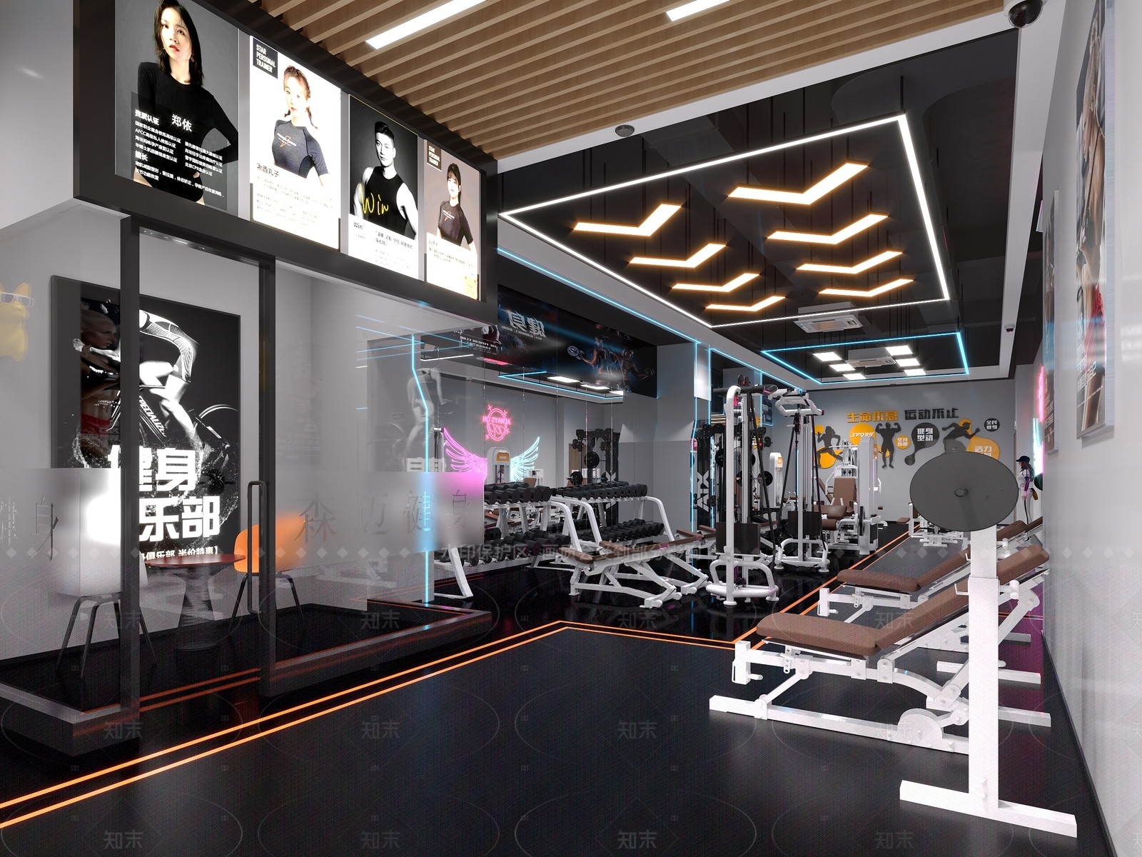 现代工业健身房3D模型下载【ID:1208299714】