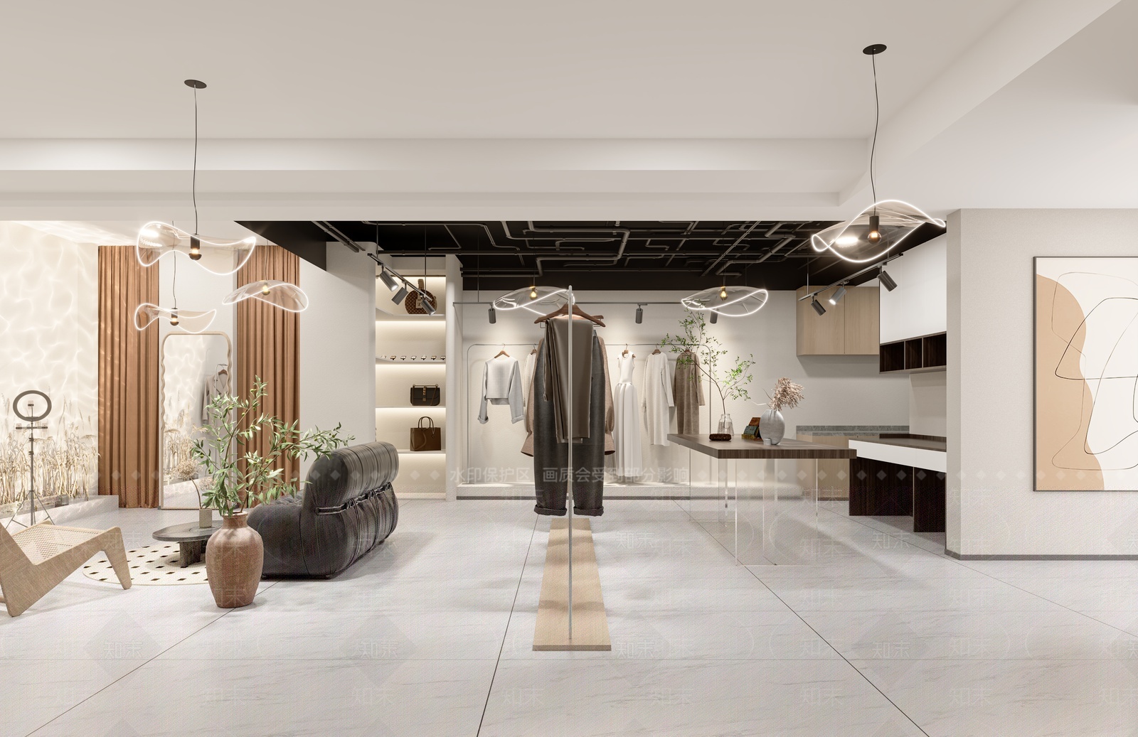 现代服装店3D模型下载【ID:1208305217】