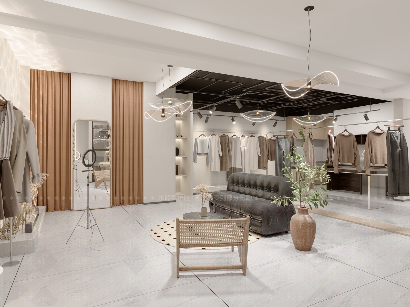 现代服装店3D模型下载【ID:1208305217】