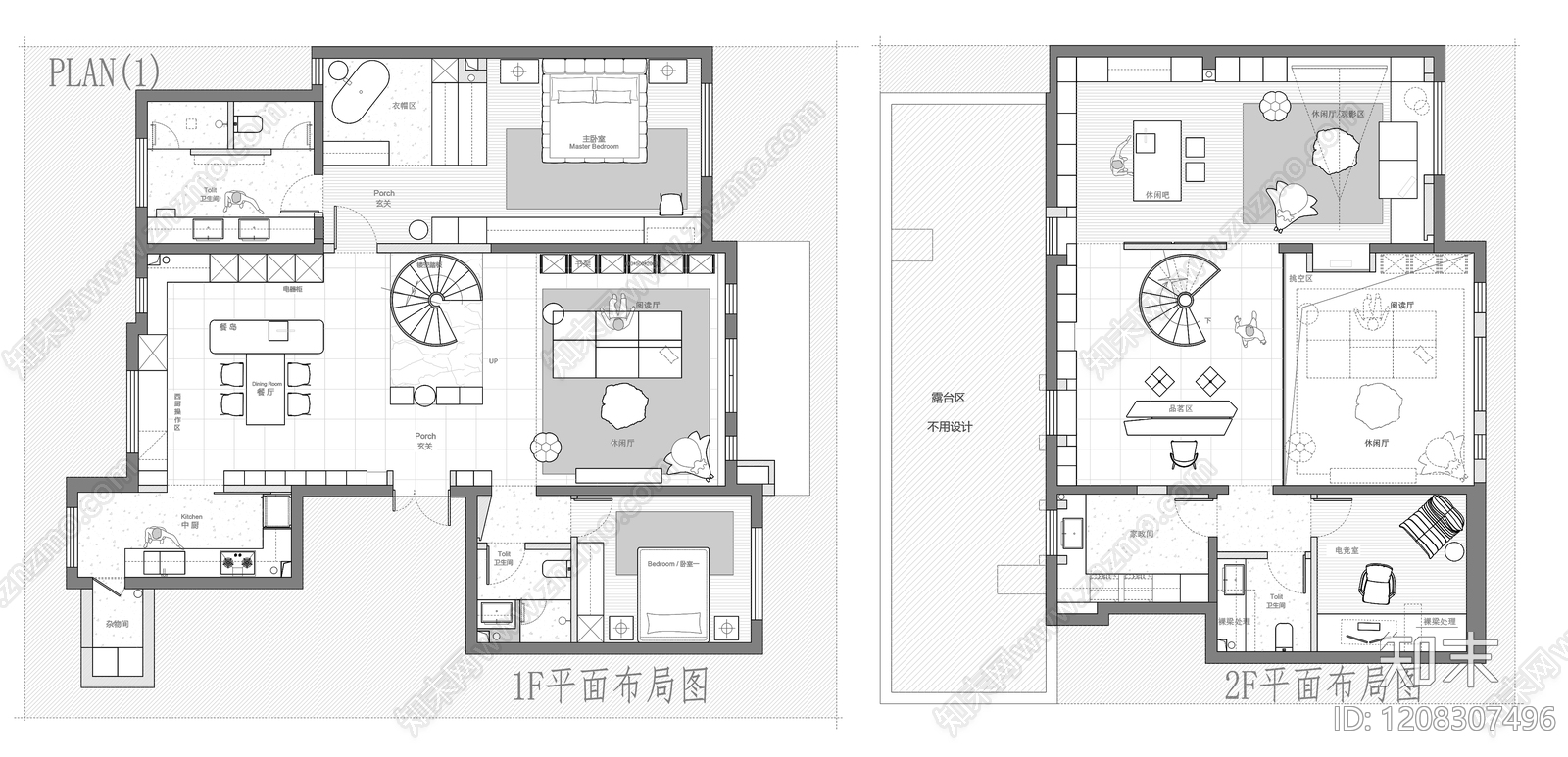 别墅施工图下载【ID:1208307496】