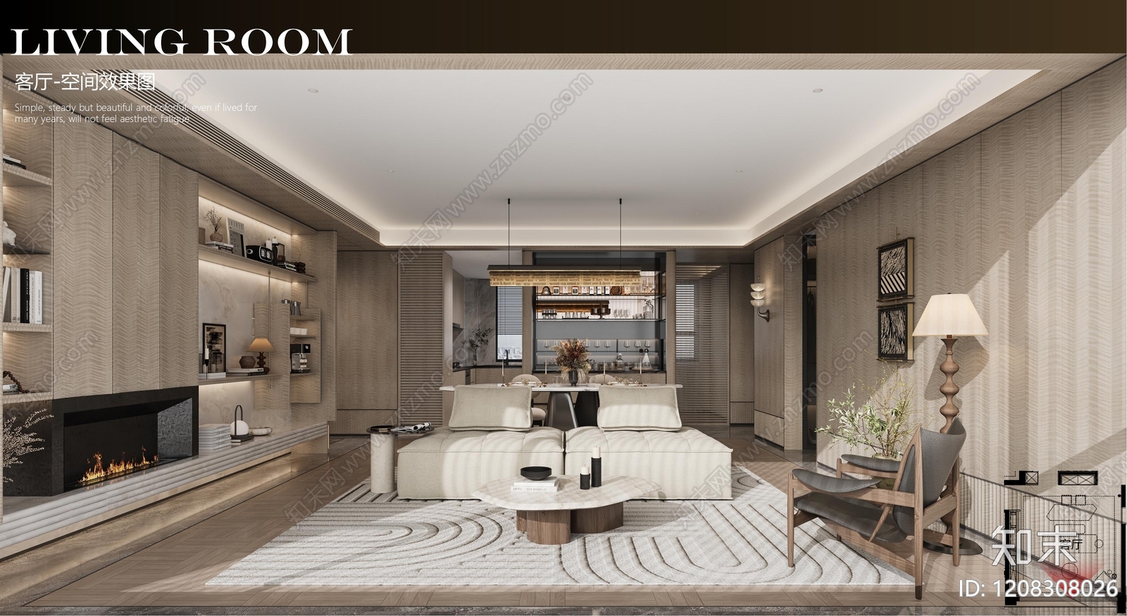 意式轻奢样板间下载【ID:1208308026】