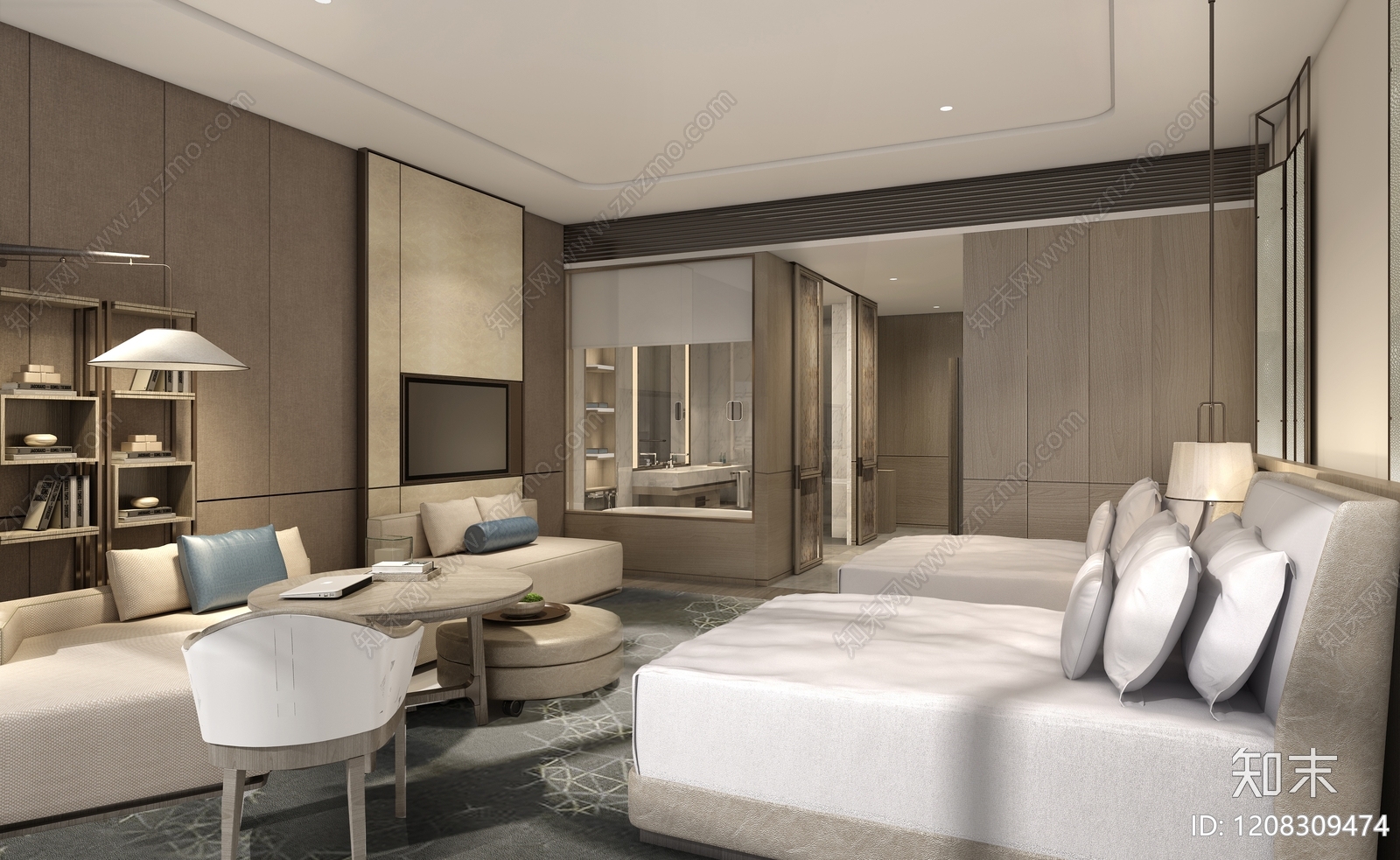 酒店客房施工图下载【ID:1208309474】