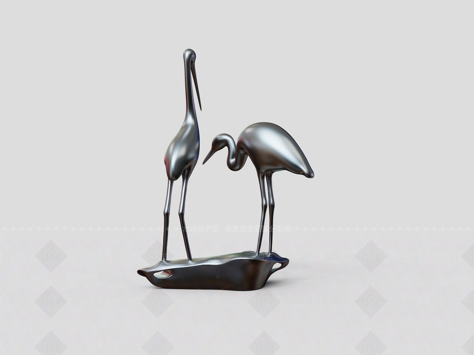 新中式中式景观雕塑3D模型下载【ID:1208310642】