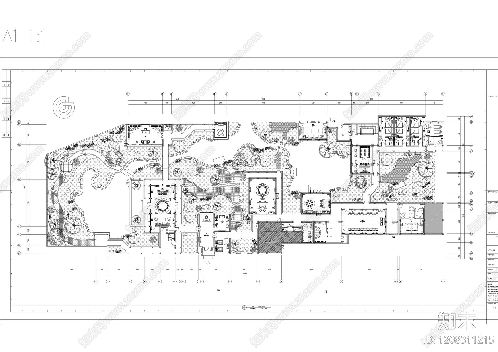 现代会所cad施工图下载【ID:1208311215】