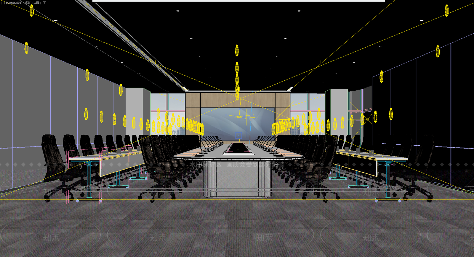 现代简约会议室3D模型下载【ID:1208311277】