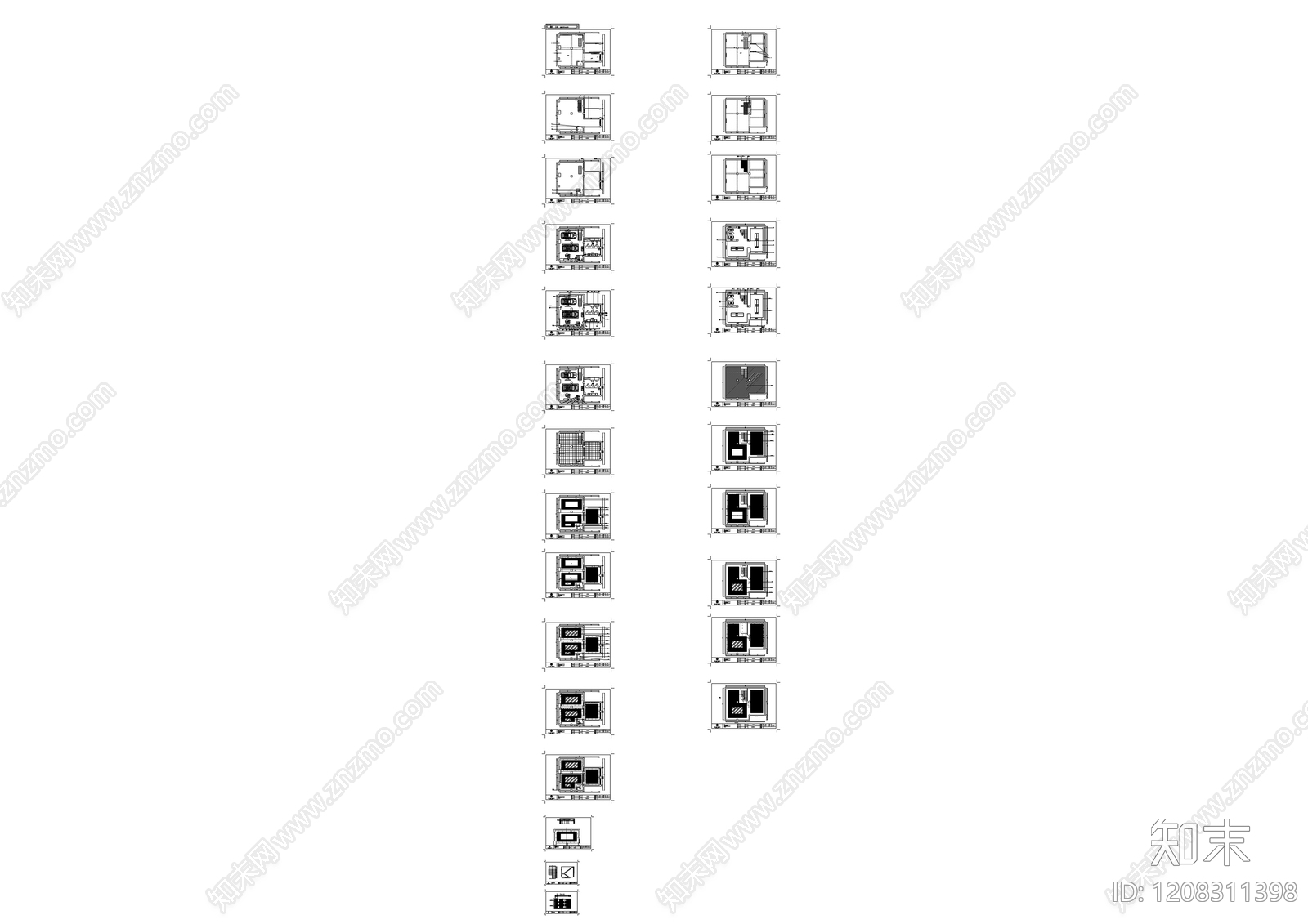 现代其他商业空间cad施工图下载【ID:1208311398】