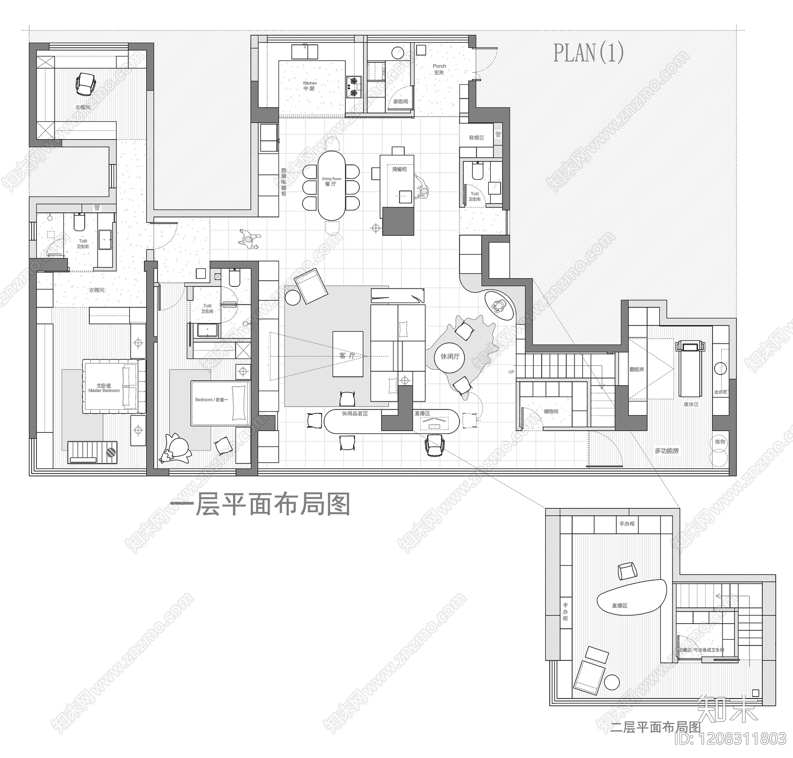 别墅施工图下载【ID:1208311803】