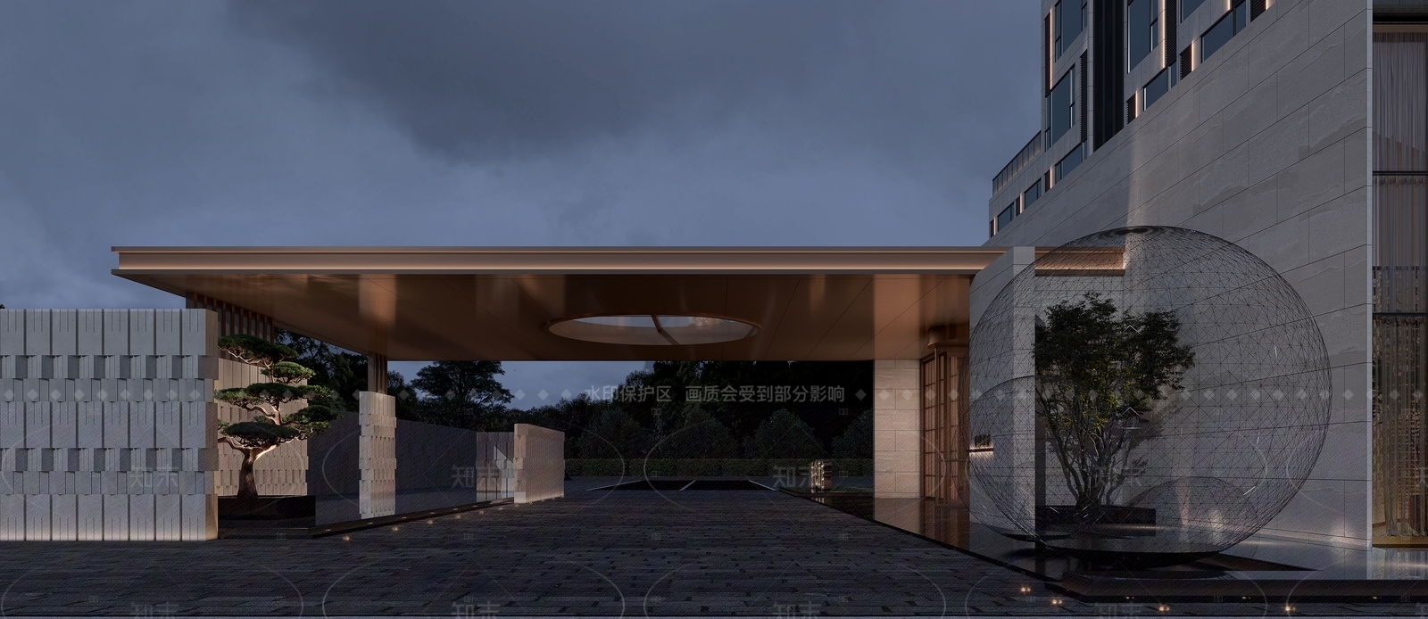 现代酒店3D模型下载【ID:1208313320】