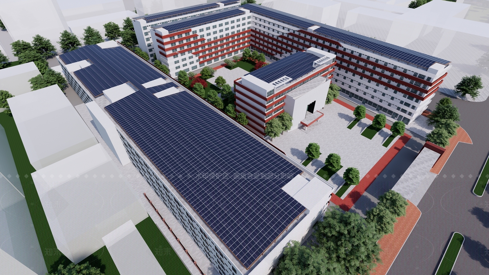 现代太阳能屋面SU模型下载【ID:1208315642】