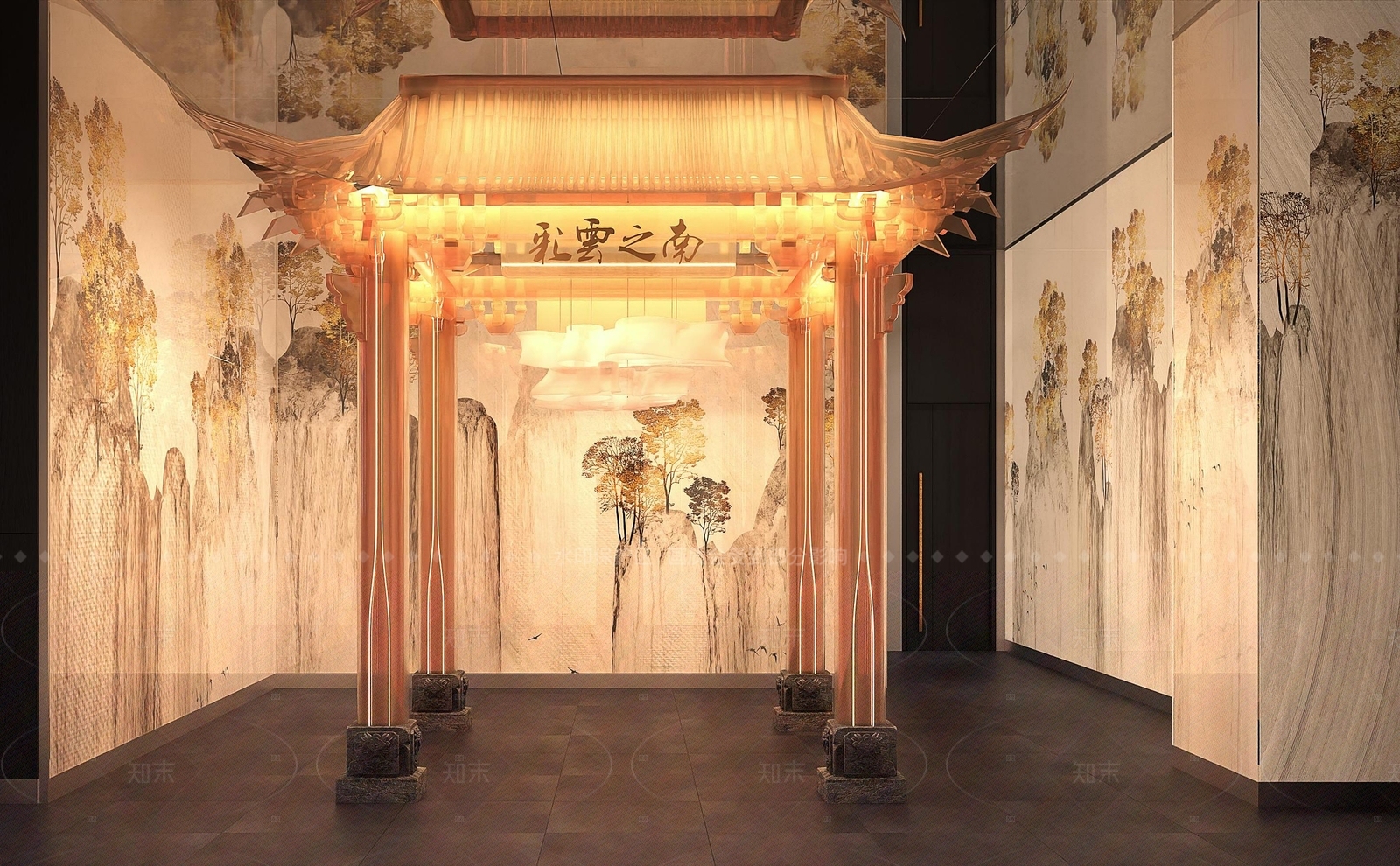 现代新中式艺术装置3D模型下载【ID:1208316969】