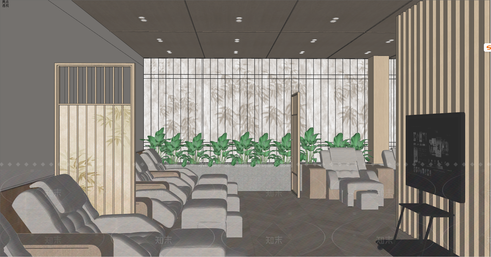 新中式现代会所SU模型下载【ID:1208319103】
