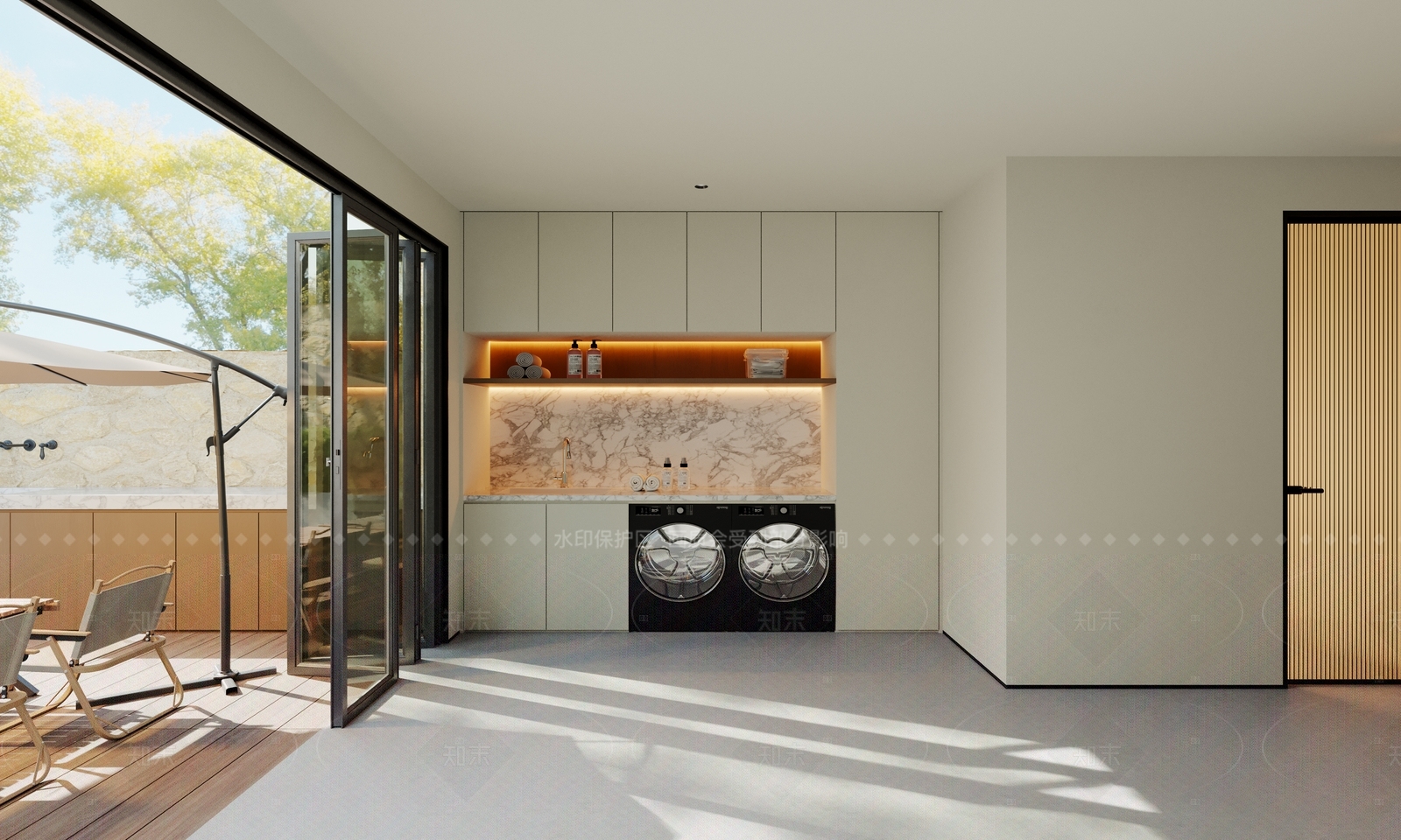 现代意式屋顶花园3D模型下载【ID:1208319892】
