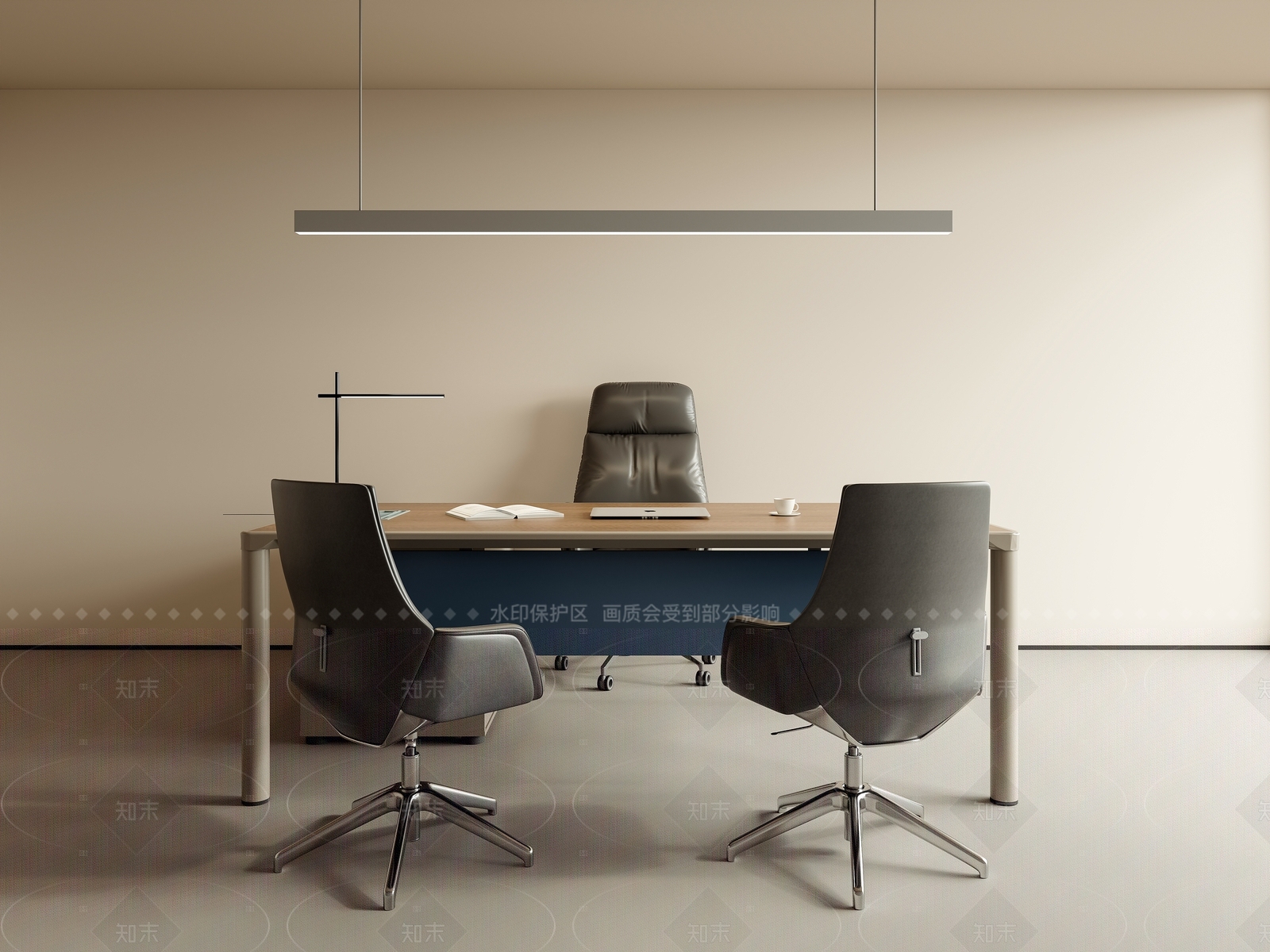 现代办公桌椅3D模型下载【ID:1208320138】