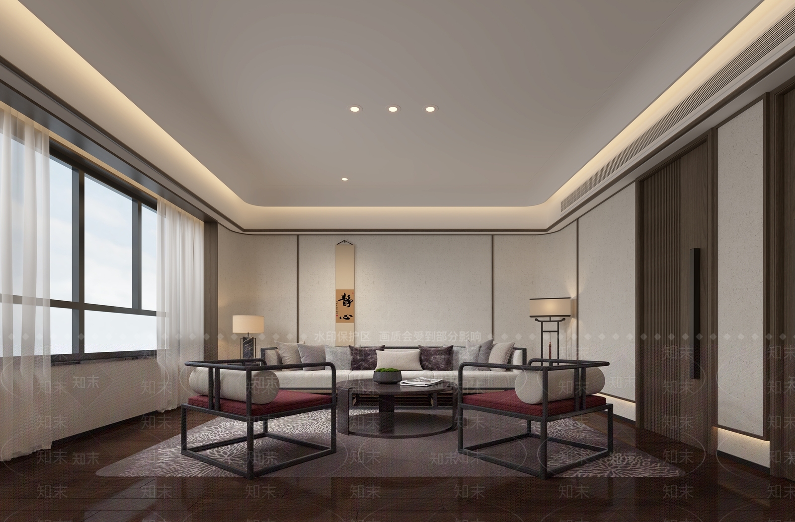 新中式中式其他办公空间3D模型下载【ID:1208321919】